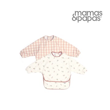 Mamas & Papas 古典學院-長袖防水圍兜(2入)