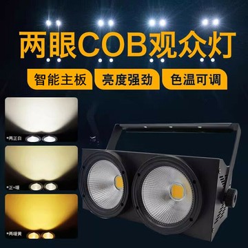 LED舞台燈 光束燈 酒吧燈 舞台射燈舞臺燈光四眼觀眾燈兩眼cob面光燈演出婚慶酒吧爆閃燈清吧展會燈