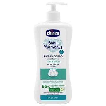 chicco 寶貝嬰兒植萃泡泡浴露 溫和不流淚配方 清新白棉  500ml  1瓶