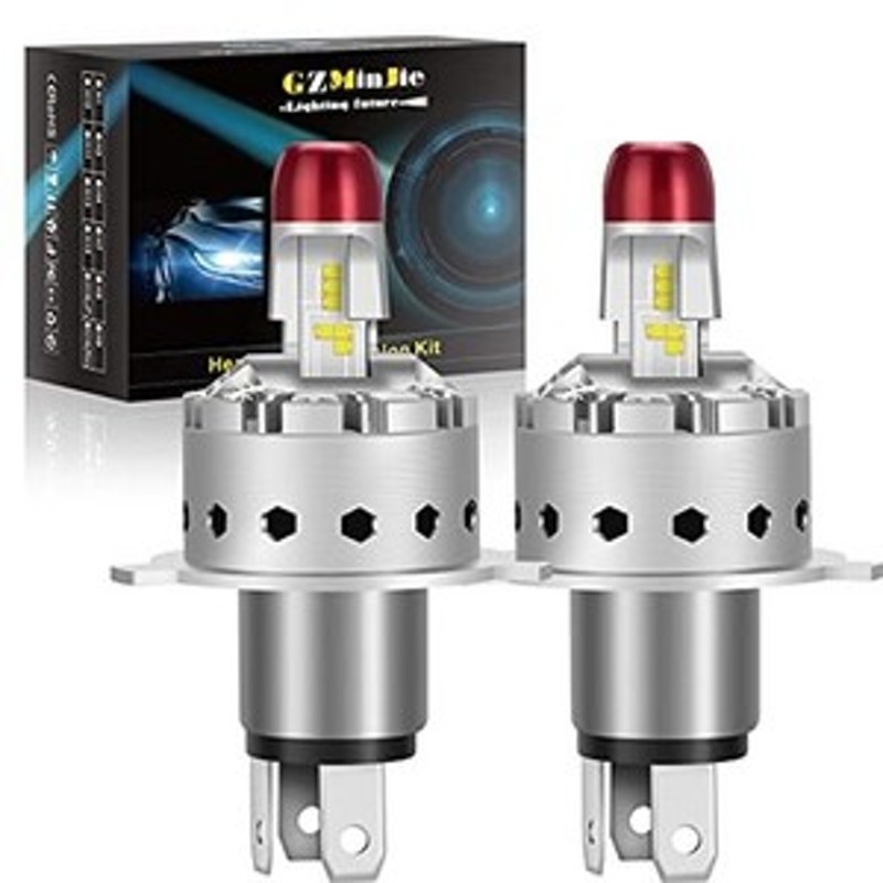 通販でクリスマス LED ヘッドライト バルブ H4 Hi Lo 車検対応 一体型 ファンレス ホワイト 12v 24v兼用 バイク トラック パーツ  送料無料 discoversvg.com