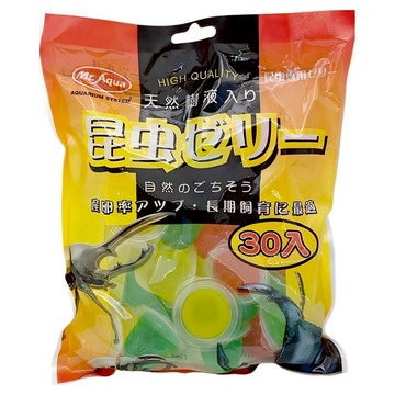 Mr.Aqua 水族先生 昆蟲果凍 綜合水果 16g 30個  紅色 + 黃色 + 綠色  1包