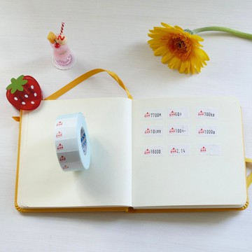 標籤貼紙 草莓鮮奶油蛋糕（無打孔）