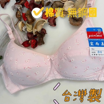 『A&J』學生內衣 無鋼圈 可愛型 棉質 A～小B罩杯（台灣製）2排扣
