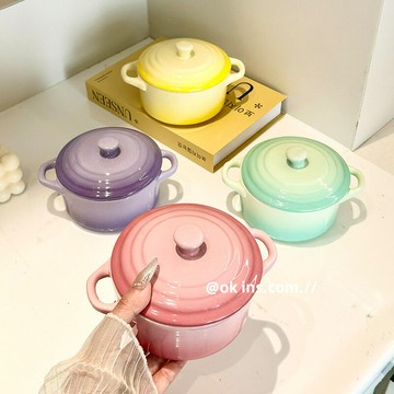 多巴胺陶瓷蒸蛋碗家用帶蓋蒸雞蛋羹專用碗燉蛋碗雙耳寶寶輔食碗