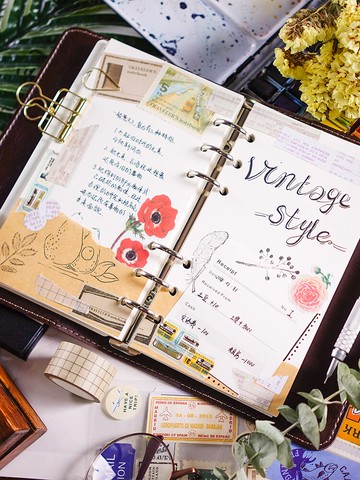 多加A6筆記本子記事本小隨身商務手帳本活頁夾創意文具學生用韓國款日程本小清新日記本計劃記錄手賬本女套裝【林之舍】