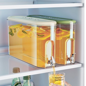 📣虧本驚爆價📣冷水壺家用大容量冰箱冷凍廚房方形食品級可樂桶帶龍頭冷水壺  冰箱水壺 飲料壺 冰箱冷水壺 噸噸桶