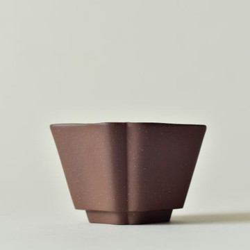 樸園 四方主人杯宜興紫砂茶杯品茗杯紫泥菱花大杯原礦加厚手工