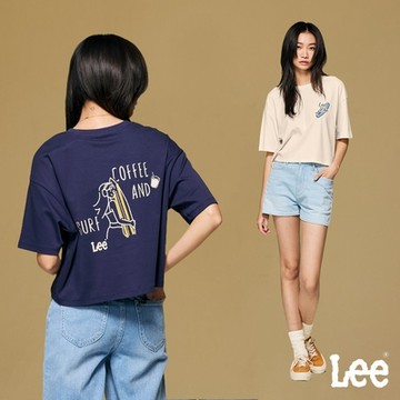 Lee 女款 衝浪板印花短袖圓領T 兩色