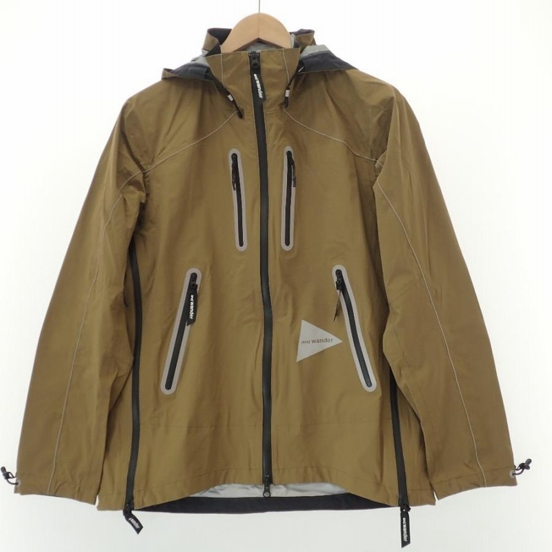 and wander アンドワンダー AW93-FT607 e vent jacket ダブルリップストップナイロンイーベント ジャケット 2 カーキ  レディース | LINEブランドカタログ