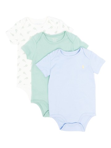 Ralph Lauren Kids - polo-pony bodies (pack of three) - kids - Cotton - 3 mth - White