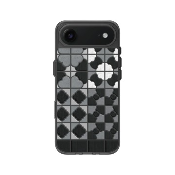 iPhone Air Clear (相機按鈕) 酷墨灰 - 老屋顏 Old House Face - 黑白磁磚