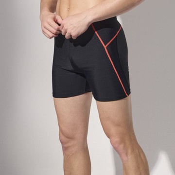 台灣製造現貨男性萊卡五分褲平口泳褲紅線配色【36-66-H235306-25】ibella 艾貝拉