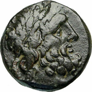 アンティークコイン APAMEIA in PHRYGIA 88BC Authentic Ancient Greek Coin ZEUS ARTEMIS Statue i85019