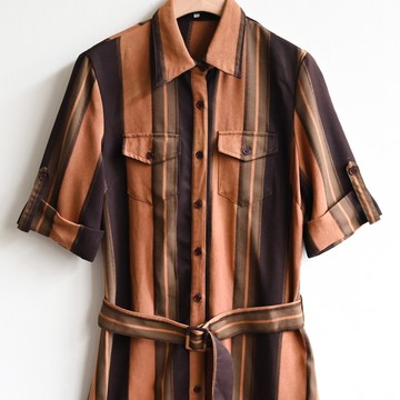 【蛋植物古著】年輪蛋糕絨面印花古著洋裝