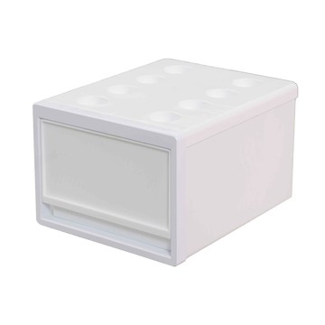 夾縫式堆疊抽屜收納櫃  1個  365 x 300 x 235 mm  白色