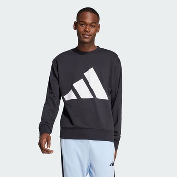 【adidas 愛迪達】 ESSENTIALS 長袖上衣 大學T 男 JE8949