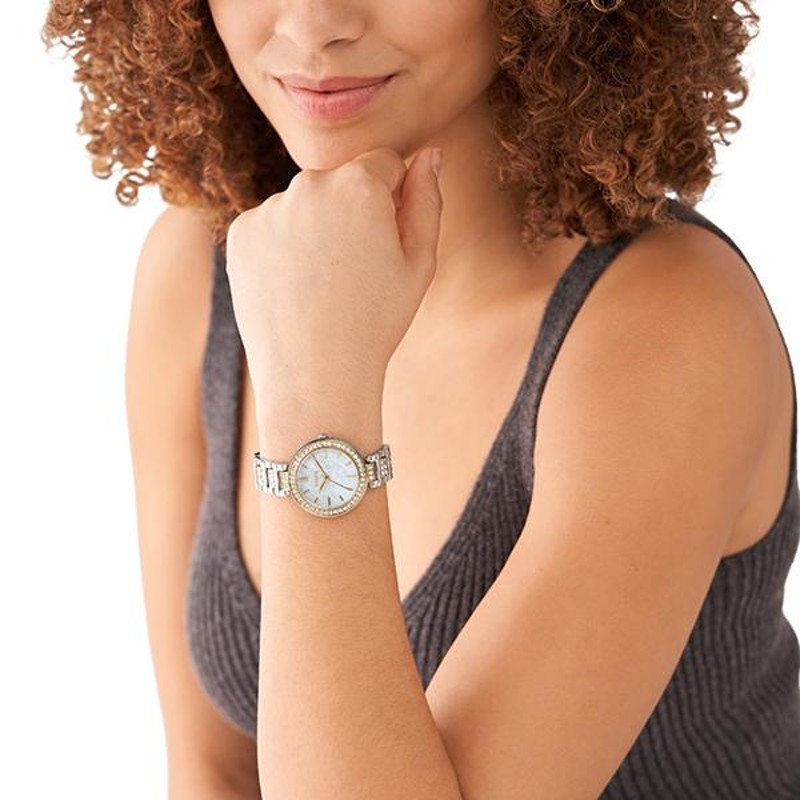 フォッシル 腕時計 アナログ クォーツ レディース ツートーン ステンレススチール KARLI BQ3884 2023 夏 FOSSIL 公式 |  LINEショッピング