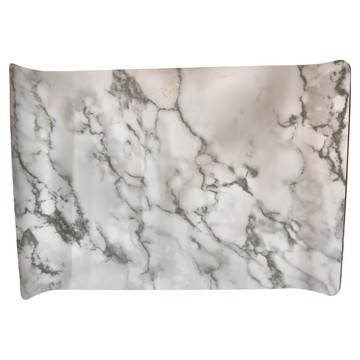 DIAN DIAN 皮革桌墊 靜電防滑高質感  40 x 60cm  白大理石色  1個