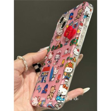 后勤高端&小眾滑板貓小熊新款個性適用于iphone16 pro max手機殼蘋果15/14/13/12硅膠防摔全包創意軟殼簡約