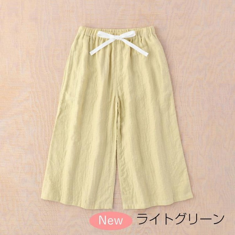 UCHINO レディース ガウチョパンツ マシュマロガーゼシャンブレー (L ...