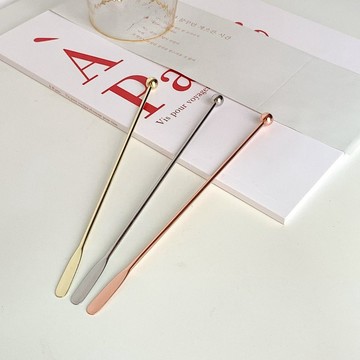 💥桃園出貨💥粉底液挖取勺化妝品分裝勺空瓶颳勺棒不銹鋼調酒棒冰更咖啡攪拌勺