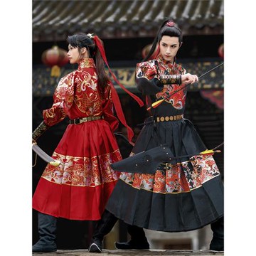 水龍吟丨如夢霓裳原創女明制漢服帥氣日常龍紋貼里春季飛魚服男裝