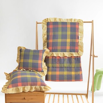 全棉抱枕被子兩用二合一辦公室午睡小毯子四季通用可機洗汽車抱枕