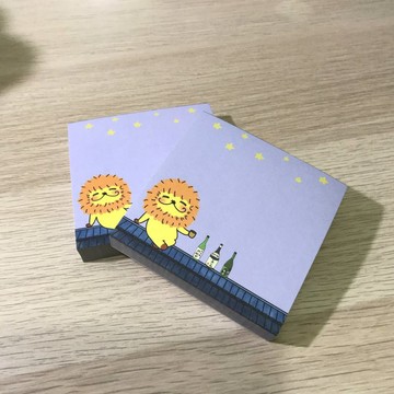 KaaLeo - 屋頂上喝酒 星空 便條紙 留言 MEMO MEMO PAD 獅子