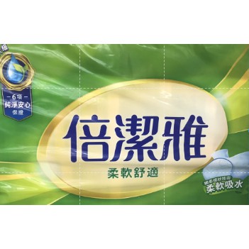 (10%蝦幣回饋/免運) 倍潔雅柔軟舒適抽取式衛生紙150抽x10包x6袋/箱