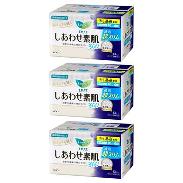 Laurier 蕾妮亞 舒膚Free素肌超薄夜用衛生棉 量多型  30cm  13片  3包