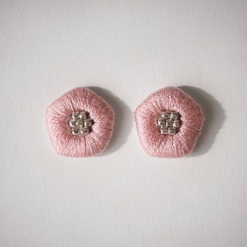 櫻花刺繡耳飾 春季 和服皆適配