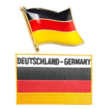 A-ONE 匯旺 德國國旗刺繡+國旗別針 尺寸8 x 5 cm  德國