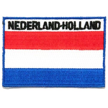 荷蘭 Flag Patch識別章 熨燙士氣章 電繡燙布貼紙 熨燙胸章 布標 熨斗背膠補丁