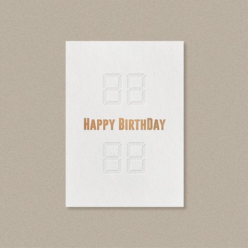 8888生日日期卡片 互動式手繪卡