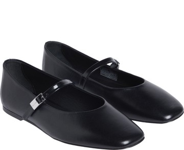 CALVIN KLEIN BALLERINA BUCKLE 黑色女款鞋子