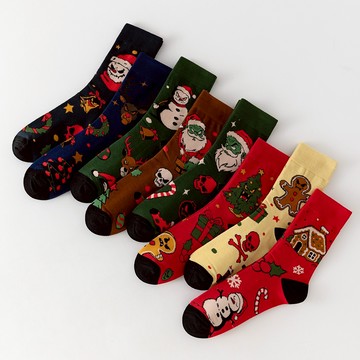 聖誕襪 韓版襪 節慶襪子 搞怪 雪人襪 中筒襪 聖誕老人襪子 麋鹿襪 聖誕樹襪子 聖誕禮物薑餅人 台灣出貨 台灣賣家