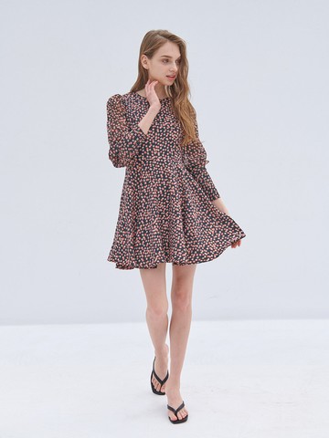 U Neck Flare Dress