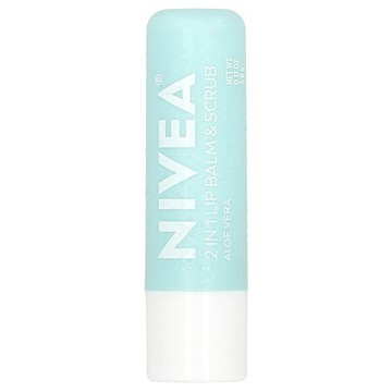 Nivea, 2 合 1 潤唇膏和磨砂膏，蘆薈，0.17 盎司（4.8 克）