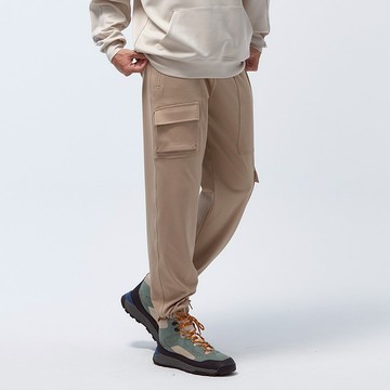 不可退換 /【寶特瓶紗】高彈飛梭工裝褲-草原棕