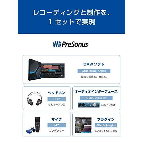 PreSonus AudioBox iTwo Studio DTMセット オーディオインターフェイス ヘッドホン マイク Studio One Artistバンドル