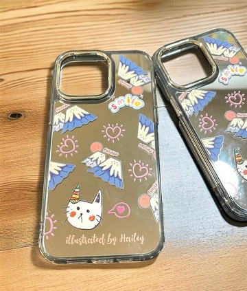 Iphone 鏡面富士山手機殼