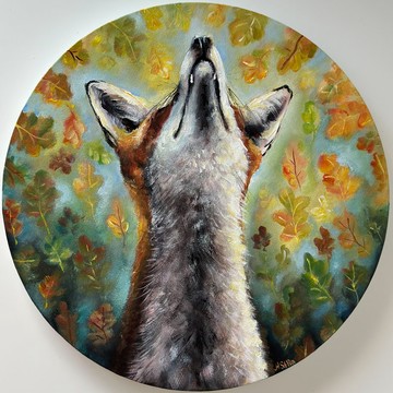 狐狸畫布畫，狐狸壁掛藝術，動物牆面裝飾，狐狸海報，森林藝術