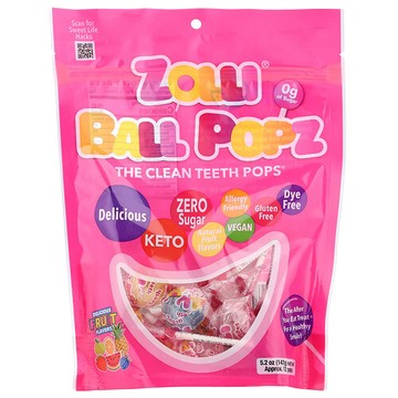 Zollipops, Zolli® Ball Popz，水果味，5.2 盎司（147 克）