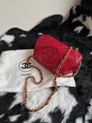 中古包 Chanel 香奈兒 菱格羊皮小元寶鏈條包