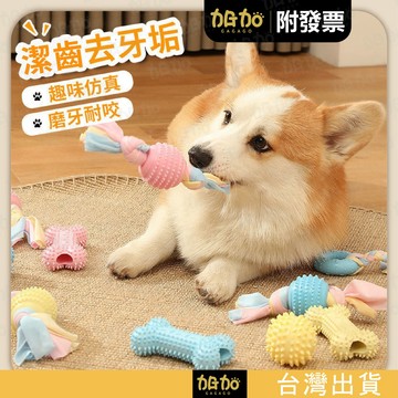 台灣現貨GAGAGO【TRP潔齒玩具｜馬卡龍配色】狗狗玩具 狗耐咬玩具 寵物玩具 磨牙玩具 潔牙玩具 骨頭玩具 啃咬玩具