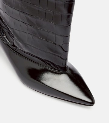 Jacquemus Tourni croc-effect leather knee-high boots