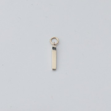 14K 金直條耳環墜飾