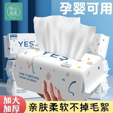 💥臺灣有貨💥免運💥一次性洗臉巾抽取式加厚洗臉巾柔軟超柔幹濕兩用紙擦臉嬰幼擦腳布 VQKY