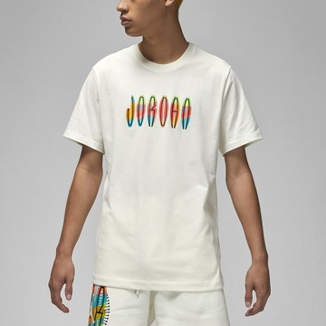 S.G NIKE JORDAN DQ7367-133 奶油白 米白 大LOGO 運動休閒 短袖 短T 男