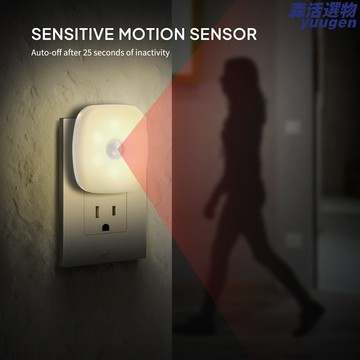 【光控+人感】小夜燈 感應夜燈 床頭燈 浴室燈 走廊燈 櫥櫃燈 110V美標 學生宿舍 兒童房臥室 柔光不刺眼 插電即用